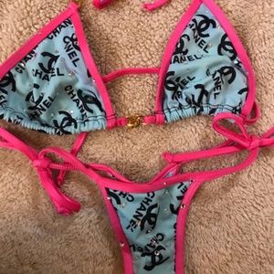 Neon Designer bling bikini